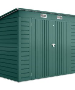 Outsunny 3.7 x 7.9ft Galvanised Steel Shed, with Latched Door and Padlock - Green
