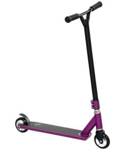 HOMCOM Stunt Scooter, 360° Entry Level Tricks Scooter w/ Lightweight Aluminium Deck and ABEC 7 Bearing, For Age 14+ Beginners, Purple