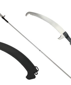 Outsunny Manual Pole Saw, 1.8-2.9 m Extendable Tree Pruner, Tree Lopper Long Reach Telescopic with Extendable Handle & 40 cm Saw for Tree Trimming