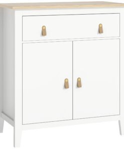 HOMCOM Farmhouse Style Sideboard - White