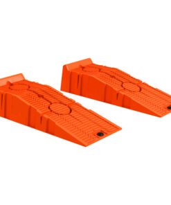 DURHAND 2 Pieces Car Ramps Heavy Duty 2.5 Ton Motorhome Levelling Ramps, Plastic Garage Workshop Car Lift, Portable Automotive Vehicle Campervan Car Ramp, Orange