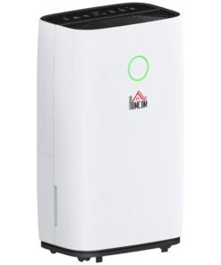 HOMCOM 20L/Day Portable Dehumidifier for Home, with LED Screen, Sleep Mode, 24H Timer, 4L Water Tank, Electric Air Dehumidifier for Damp Laundry Bedroom Basement