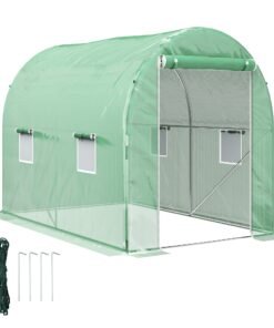 Outsunny 300 x 195cm Walk-In Tunnel Greenhouse - Green