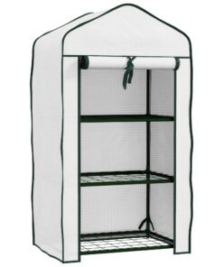 Outsunny Three-Tier Mini Greenhouse - White