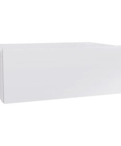 HOMCOM Floating Bedside Table, Wall-Mounted Nightstand with Storage Drawer, Small Side End Table for Bedroom, White