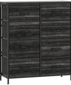HOMCOM Chest of Eight Fabric Drawers - Black