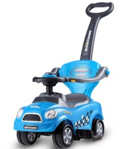 Kids 3 in 1 Ride on Car with Push Handle-Blue