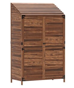 Outsunny 103.5 x 59 cm Wooden Garden Shed - Brown