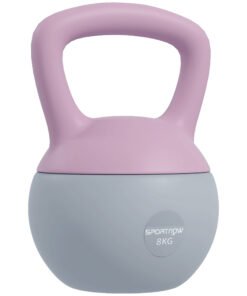 SPORTNOW 8KG Soft Kettlebell, Kettlebell with Non-Slip Handle for Home Gym, Weight Lifting, Strength Training, Purple/Grey