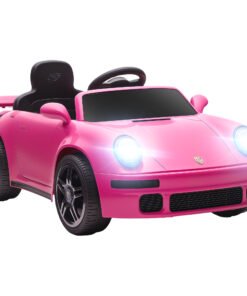 AIYAPLAY Licensed RUF CTR 2017-Yellowbird Electric Car for Kids, with Remote Control, Soft Start, MP3 Player, LED Lights, Pink