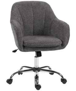 HOMCOM Velvet-Feel Office Chair - Grey