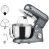 HOMCOM 1300W Kitchen Stand Mixer, with Accessories - Silver