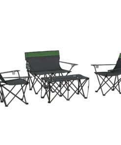 Outsunny Four-Piece Portable Picnic Table Set - Green