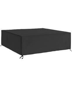 Outsunny Large Patio Garden Furniture Set Cover 600D Oxford Square Waterproof, 230 x 230 x 70 cm, Black