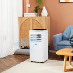 HOMCOM 9000 BTU Portable Air Conditioner, Smart Home WiFi Compatible, 4 in 1 Air Conditioning Unit, Dehumidifier, Fan with Remote, 24H Timer, Window Venting Kit, 20m, R290, A Energy Efficiency