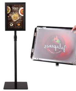A4 Pedestal Display Stand-Black