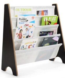 4 Tier Children Bookshelf Magazine Rack Organiser-Coffee
