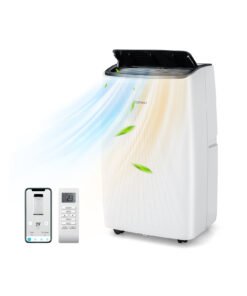 12000 BTU Portable Air Conditioner with Heat and Smart WiFi Enabled-White