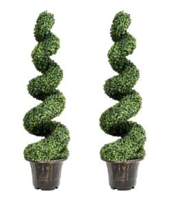2 Pieces 120cm Artificial Boxwood Spiral Tree