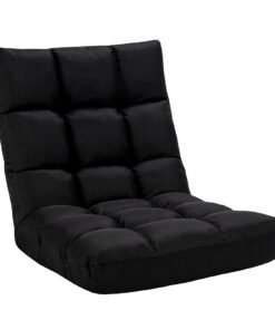 14-Position Adjustable Floor Chair with High Resilience Sponge-Black