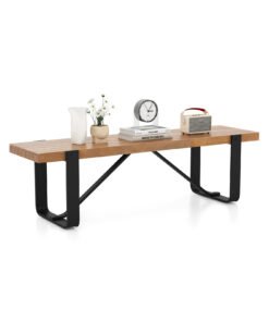 152cm Long Hallway Bench with Metal Frame 300kg Load Bearing-Natural