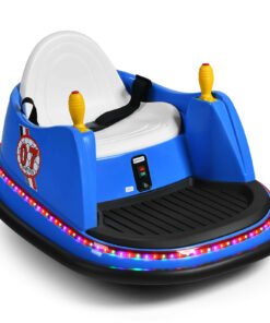 Kids Ride-On Bumper Car with Colorful Flashing Lights and Music-Blue