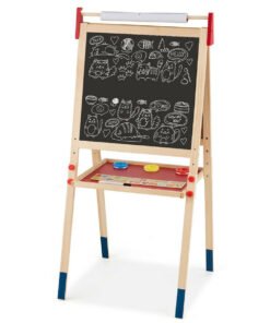 2 IN 1 Kids Art Easel Double Sided Chalk Board Tray