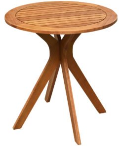 70cm Round Wooden Table with X Base