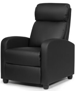 Modern Recliner Sofa Lounge / Adjustable Backrest Armchair-Black