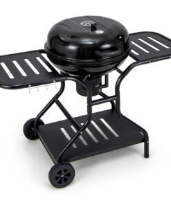 Outdoor Barbecue Charcoal Grill with High-capacity Ash Catcher-Black