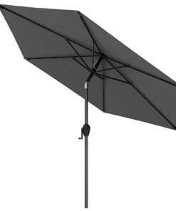 230CM Patio Umbrella with Push Button Tilt and Vented Canopy-Grey
