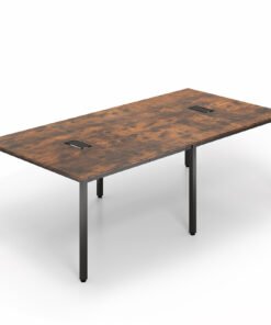 240 CM Conference Room Table with 2 Cable Grommets to 10 People-Coffee