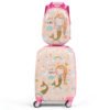 ABS Kids Backpack Luggage Set Children Suitcase Travel Schoo-Pink
