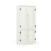Antique Wooden Storage Cabinet Cupboard Shelf-White