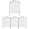 4 Panels Folding Iron Decorative Garden Fence Interlockable