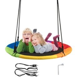 Child's Multi-Coloured Swing with Adjustable Height