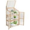 3-Tier Outdoor Wooden Greenhouse for Garden Balcony Backyard