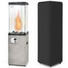 41,000 BTU Propane Patio Heater Outdoor Heater with Lockable Wheels-Grey
