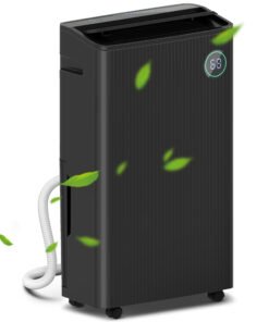 HOMCOM 5500mL Portable Dehumidifier with Air Purifier, UVC, Ioniser, 24H Timer, 5 Modes, 16L/Day, for Home Laundry, Black