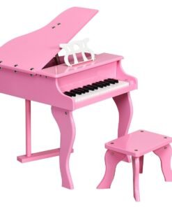 30-Key Kids Toy Mini Piano with Stool-Pink