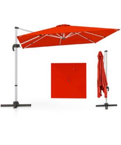 300cm Patio Cantilever Umbrella with 360° Rotation and Adjustable Tilt-Orange