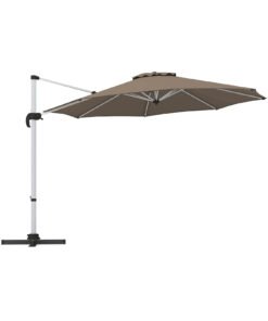 325 cm Outdoor Patio Umbrella with 360° Rotation-Brown