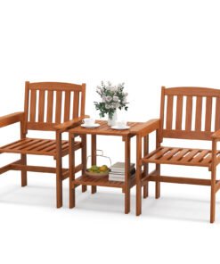 3 Piece Patio Bistro Table and Chairs Set