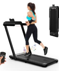 2.25 HP Foldable Treadmill 3 in 1 Walking Pad Under Desk Treadmill-Black