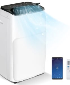 4-in-1 Portable Air Conditioner with Multi-Speed Fan and Remote Control-White