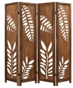 4/6 Panel 170cm Folding Room Divider with Double Action Metal Hinges-4-Panel