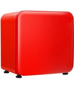 0~10℃ Compact Refrigerator with Reversible Door for Dorm Apartment-Red