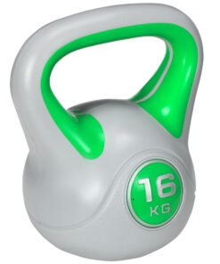 SPORTNOW Kettlebell, 16kg Kettle Bells with Handle for Home Gym Weight Lifting and Strength Training, Green and Grey