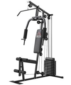 HOMCOM Multifunction Home Gym Machine, with 45kg Weight Stacks, for Strength Training