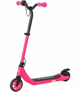 HOMCOM Electric Scooter, 120W Motor E-Scooter, Adjustable Height, Rear Brake for Ages 6+ Years - Pink